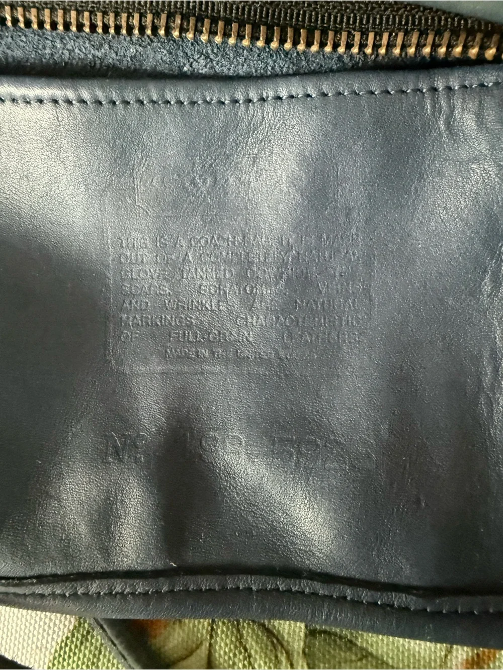 Coach Navy Leather Swinger Crossbody Bag